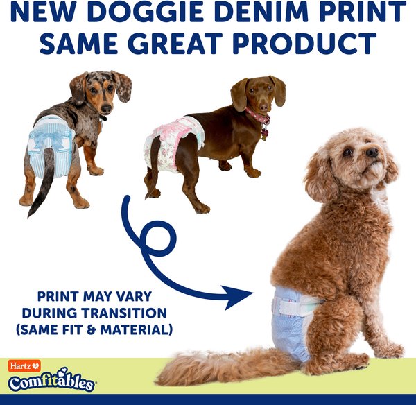 Show full view: Hartz Comfitables Male & Female Dog Diapers, XX-Small: Up to 10-in waist, 12 count slide 6 of 11