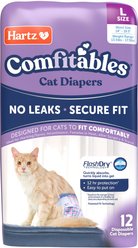 Hartz Comfitables Male & Female Cat Diaper, 12 count, Large