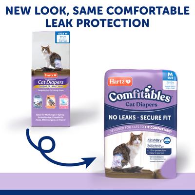 Show full view: Hartz Comfitables Male & Female Cat Diapers, 16 count, Medium slide 2 of 10