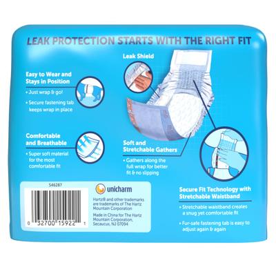 Show full view: Hartz Comfitables Stretchy Waistband Disposable Male Dog Wraps, X-Small, 12 count slide 10 of 13