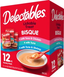 Hartz Delectables Bisque Variety Pack + Delectables Squeeze Up Variety Pack Lickable Cat Treats slide 2 of 9