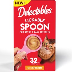 Hartz Delectables Lickable Spoon Chicken Handheld Creamy Cat Treats, 32 count