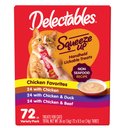 Hartz Delectables Squeeze Up Non-Seafood Variety Pack Lickable Cat Treats, 0.5-oz, case of 72