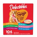 Hartz Delectables Squeeze Up Seafood & Chicken Variety Pack Grain-Free Lickable Cat Treats, 0.5-oz tube, 104 count