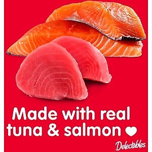 Hartz Delectables Squeeze Up Tuna & Salmon Lickable Cat Treats, 0.5-oz tube, 32 count