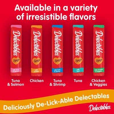 Show full view: Hartz Delectables Squeeze Up Variety Pack Grain-Free Lickable Cat Treats, 0.5-oz tube, 30 count bundle  slide 9 of 11