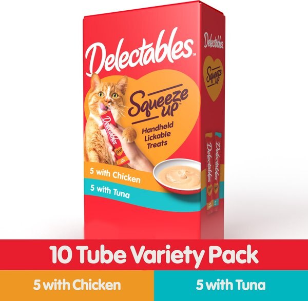 Hartz Delectables Squeeze Up Variety Pack Grain-Free Lickable Cat Treats