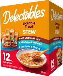 Hartz Delectables Stew Variety Pack + Bisque Variety Pack Lickable Cat Treats slide 2 of 9