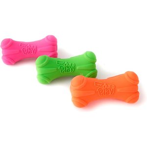 Hartz Dura Play Bone Squeaky Latex Dog Toy, 3 count, Medium