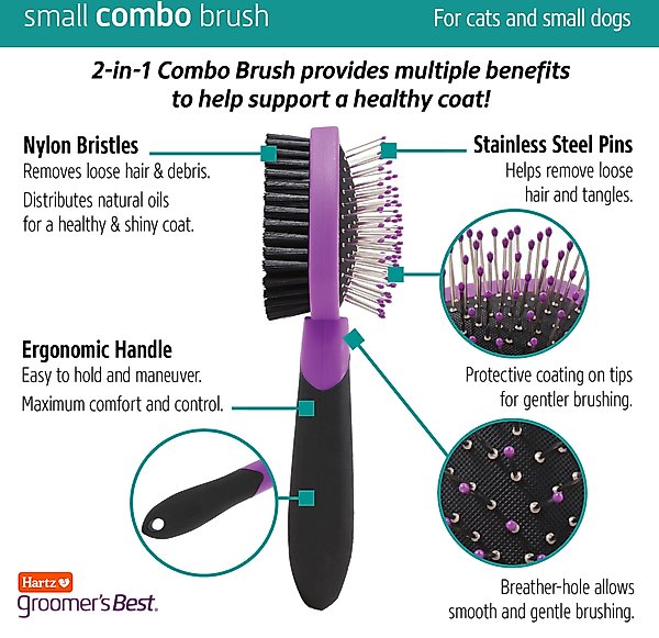 Show full view: Hartz Groomer's Best Combo Brush for Dogs & Cats slide 3 of 10