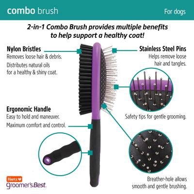Show full view: Hartz Groomer's Best Combo Dog Brush slide 4 of 12
