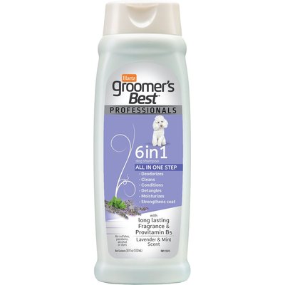 Hartz Hartz Groomer's Best Professionals 6-in-1 Dog Shampoo, Lavender & Mint Scent, 18-fl oz bottle
