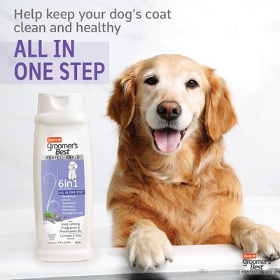 Show full view: Hartz Groomer's Best Professionals 6-in-1 Dog Shampoo, Lavender & Mint Scent, 18-fl oz bottle slide 5 of 10
