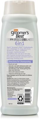 Show full view: Hartz Groomer's Best Professionals 6-in-1 Dog Shampoo, Lavender & Mint Scent, 18-fl oz bottle slide 3 of 10