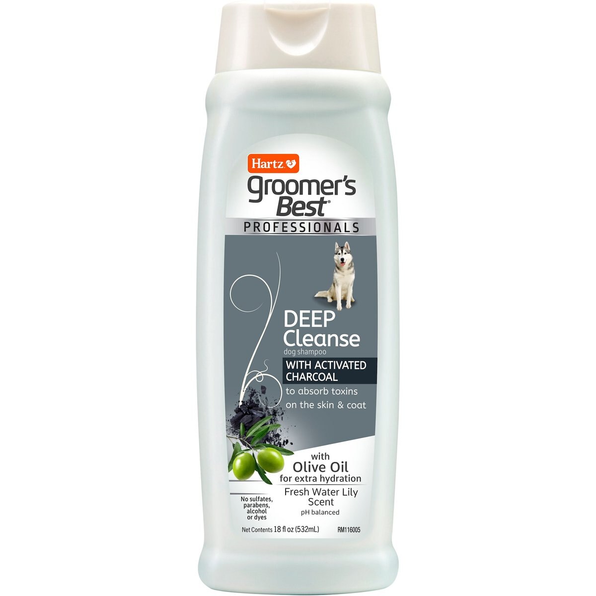 Hartz Groomer's Best Professionals Deep Cleanse with Olive Oil & Fresh Water Lily Scent Dog Shampoo, 18-fl oz bottle