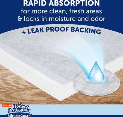 Show full view: Hartz Miracle Guard Max Absorbency Odor Eliminating Dog Pads, Regular, 25 count slide 4 of 11