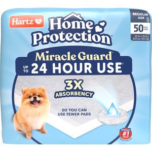 Hartz Home Protection Miracle Guard Dog Potty Pads, Regular, 50 count