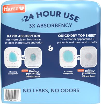 Show full view: Hartz Miracle Guard Max Absorbency Odor Eliminating Dog Pads, XX-Large, 20 count slide 9 of 11