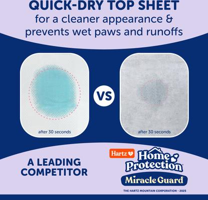 Show full view: Hartz Miracle Guard Lavender Scented Max Absorbency Odor Eliminating Dog Pads, Regular, 50 count slide 8 of 10