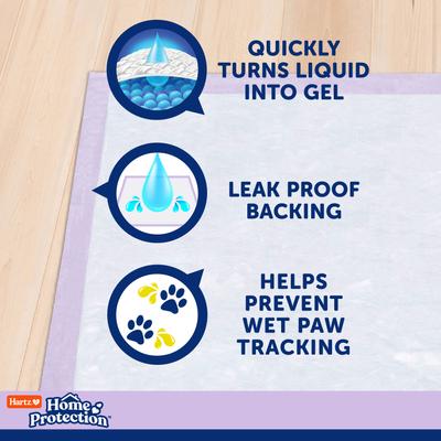 Show full view: Hartz Home Protection No Odor No Leaks Lavender Scented XX-Large Dog Pads, 30 x 30-in, 20 count slide 4 of 10