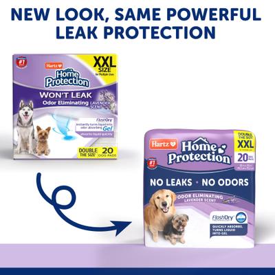 Show full view: Hartz Home Protection No Odor No Leaks Lavender Scented XX-Large Dog Pads, 30 x 30-in, 20 count slide 9 of 10