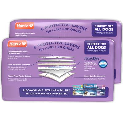 Show full view: Hartz Home Protection No Odor No Leaks Lavender Scented XX-Large Dog Pads, 30 x 30-in, 80 count slide 8 of 10