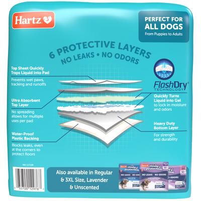 Show full view: Hartz Home Protection No Odor No Leaks Mountain Fresh Scented XX-Large Dog Pads, 30 x 30-in, 20 count slide 8 of 10