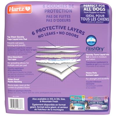 Show full view: Hartz Home Protection Odor Eliminating Dog Pee Pads, 21 x 21-in, 50 count slide 8 of 10