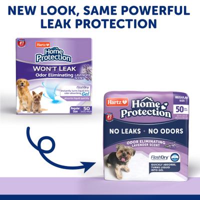 Show full view: Hartz Home Protection Odor Eliminating Dog Pee Pads, 21 x 21-in, 50 count slide 9 of 10