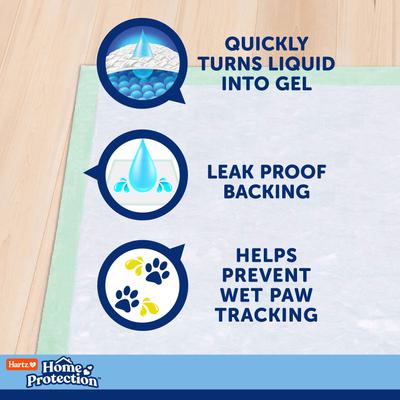Show full view: Hartz Home Protection Unscented Odor Eliminating Gel Dog Pads, 50 count slide 4 of 9