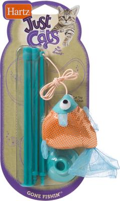 Show full view: Hartz Just for Cats Gone Fishin' Cat Wand Toy with Catnip, Color Varies slide 5 of 8