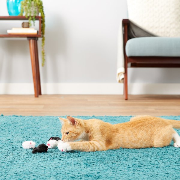Hartz Just for Cats Mini Mice Cat Toy with Catnip, 5 count