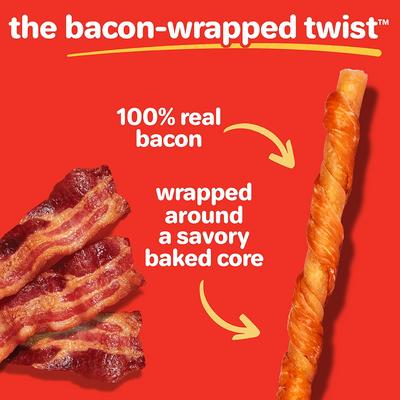 Show full view: Hartz Oinkies Bacon-Wrapped Twists with 100% Real Bacon Rawhide-Free Natural Dog Treats, 28 count slide 4 of 10
