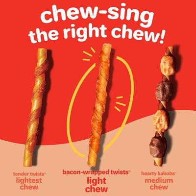 Show full view: Hartz Oinkies Bacon-Wrapped Twists with 100% Real Bacon Rawhide-Free Natural Dog Treats, 28 count slide 6 of 10