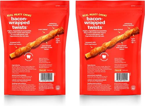 Show full view: Hartz Oinkies Bacon-Wrapped Twists with 100% Real Bacon Rawhide-Free Natural Dog Treats, 28 count slide 3 of 10