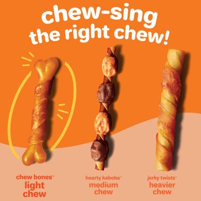 Show full view: Hartz Oinkies Chew Bones with 100% Real Chicken Breast Rawhide-Free Natural Dog Treats, 25 count slide 7 of 11