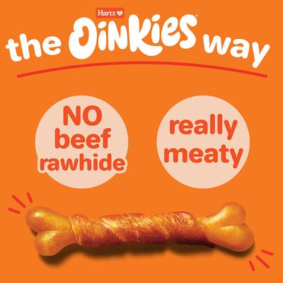 Show full view: Hartz Oinkies Chew Bones with 100% Real Chicken Breast Rawhide-Free Natural Dog Treats, 25 count slide 6 of 11