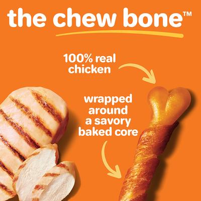 Show full view: Hartz Oinkies Chew Bones with 100% Real Chicken Breast Rawhide-Free Natural Dog Treats, 25 count slide 5 of 11
