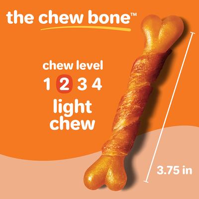 Show full view: Hartz Oinkies Chew Bones with 100% Real Chicken Breast Rawhide-Free Natural Dog Treats, 25 count slide 8 of 11