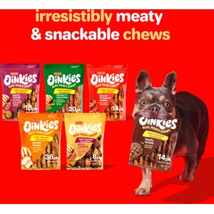 Hartz Oinkies Hearty Kabobs Chicken & Duck, Sweet Potato & Carrot Long‑Lasting Highly Digestible Rawhide‑Free Dog Chews, 18 count