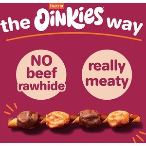 Hartz Oinkies Hearty Kabobs with 100% Real Chicken & Duck Carrot & Sweet Potato Rawhide-Free Natural Dog Treats, 18 count