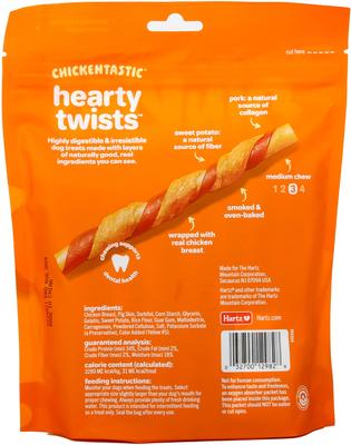 Show full view: Hartz Oinkies Hearty Twists Rawhide-Free Natural Chew Dog Treats, 24 count, bundle of 2 slide 3 of 12