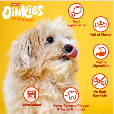 Show full view: Hartz Oinkies Hearty Twists Rawhide-Free Natural Chew Dog Treats, 24 count, bundle of 2 slide 5 of 12