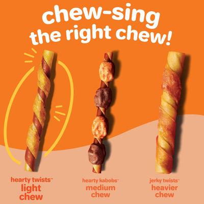 Show full view: Hartz Oinkies Hearty Twists with 100% Real Chicken Breast & Sweet Potato Rawhide-Free Natural Dog Treats, 24 count slide 7 of 13