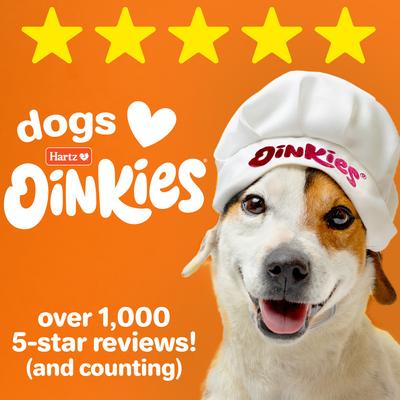 Show full view: Hartz Oinkies Hearty Twists with 100% Real Chicken Breast & Sweet Potato Rawhide-Free Natural Dog Treats, 24 count slide 9 of 13