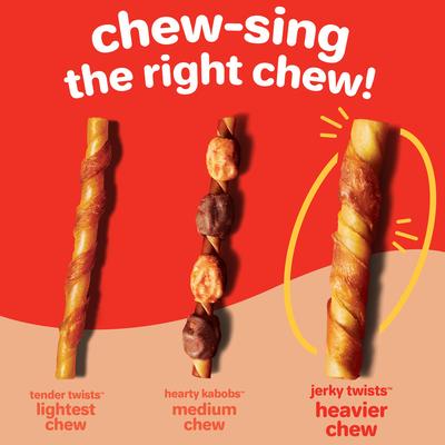 Show full view: Hartz Oinkies Jerky Twists with 100% Real Chicken Breast & Smoked Pork Rawhide-Free Natural Dog Treats, 32 count slide 7 of 12