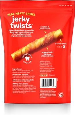 Show full view: Hartz Oinkies Jerky Twists with 100% Real Chicken Breast & Smoked Pork Rawhide-Free Natural Dog Treats, 8 count slide 4 of 12