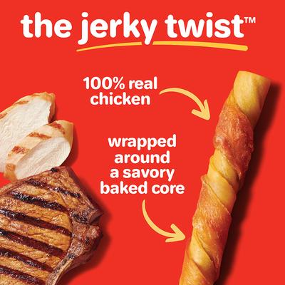 Show full view: Hartz Oinkies Jerky Twists with 100% Real Chicken Breast & Smoked Pork Rawhide-Free Natural Dog Treats, 8 count slide 5 of 12