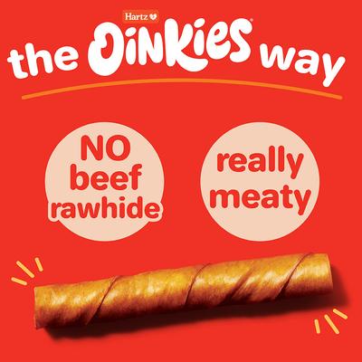 Show full view: Hartz Oinkies Smoked Twists with 100% Real Smoked Pork Rawhide-Free Natural Dog Treats, 40 count slide 6 of 12