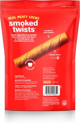 Show full view: Hartz Oinkies Smoked Twists with 100% Real Smoked Pork Rawhide-Free Natural Dog Treats, 10 count slide 4 of 12